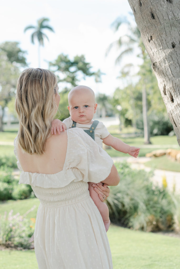 Mom holding baby 