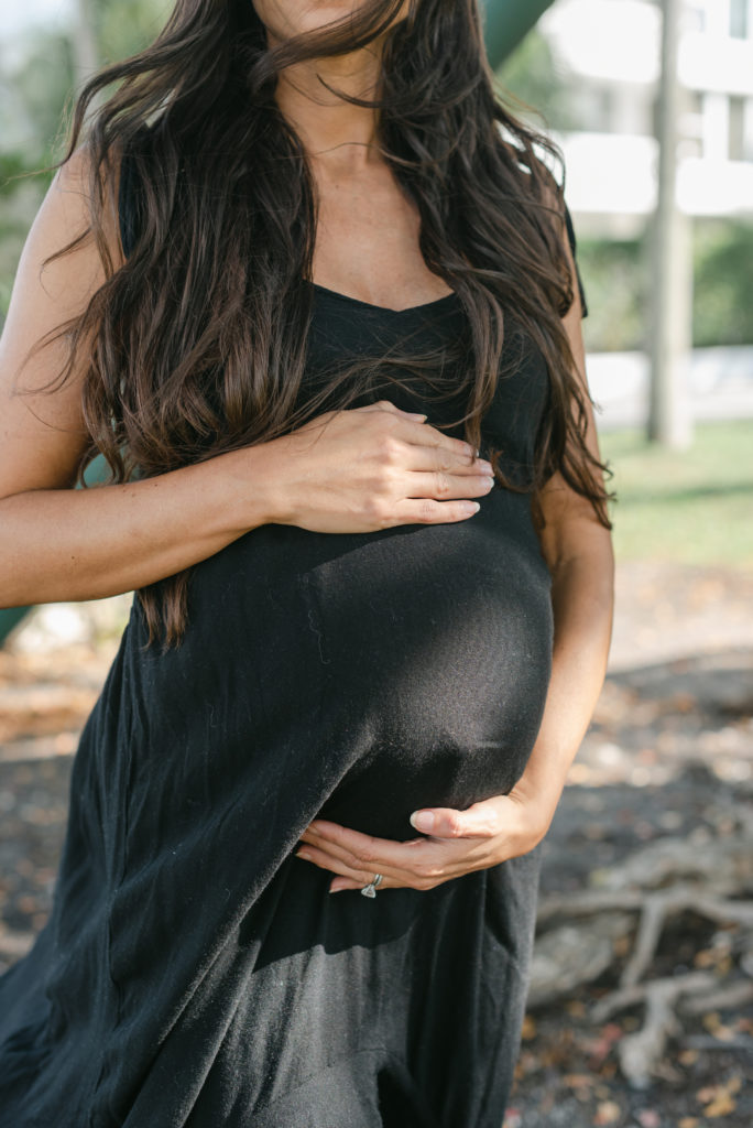 Close up of belly bump