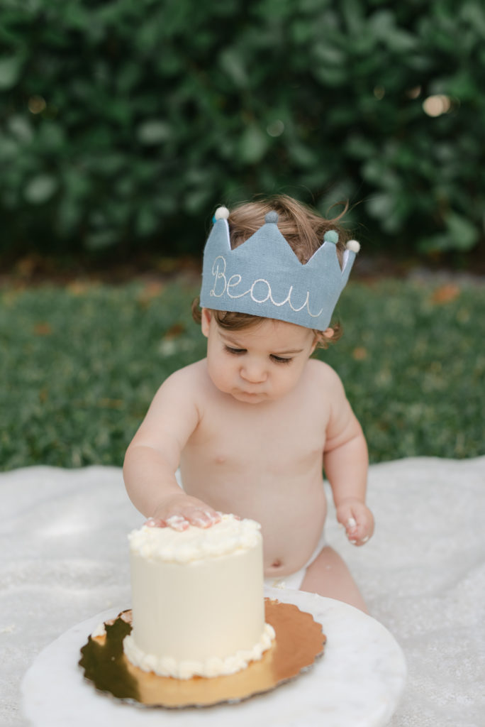 Birthday boy with cake