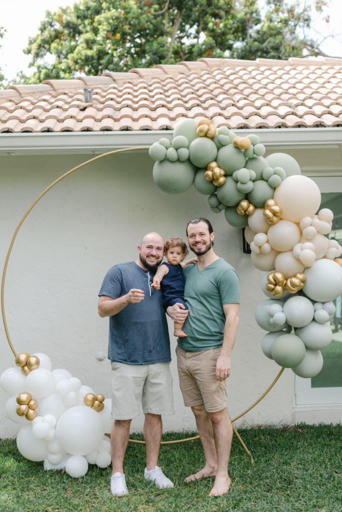 Uncle, dad and birthday boy