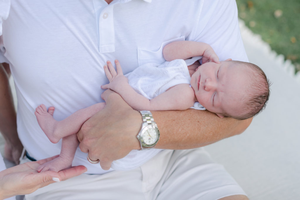 Baby in dad's arms