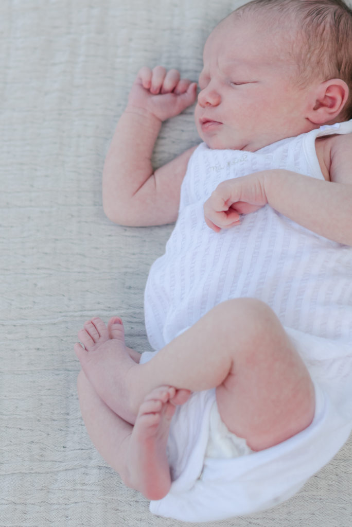 Hand details on baby girl