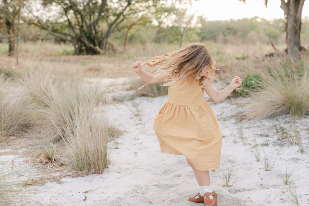 Daughter twirling