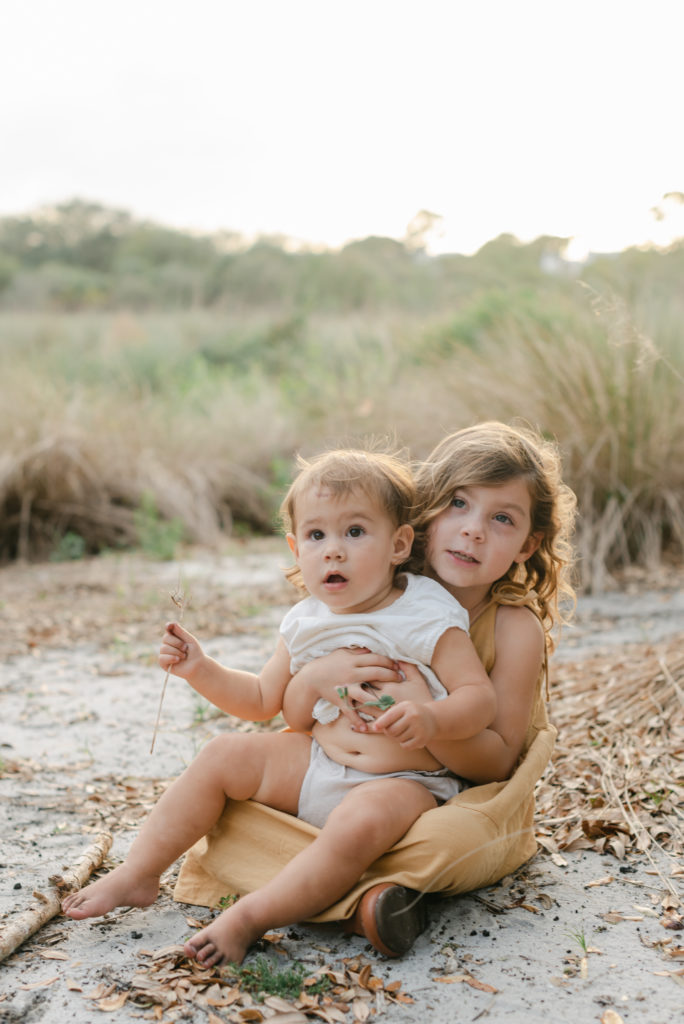 Close up of sisters