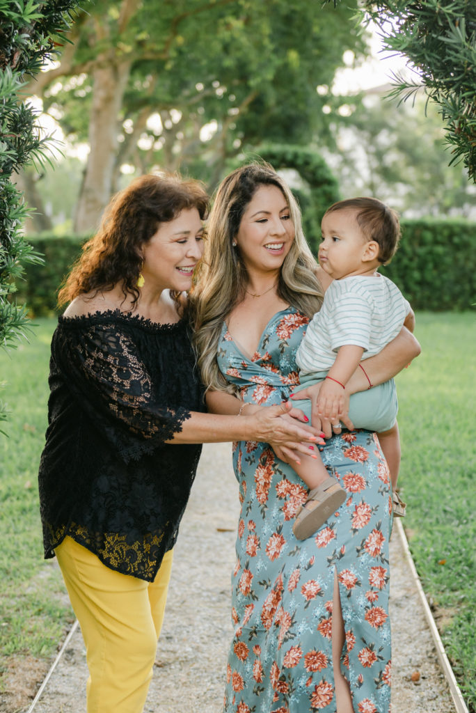 Grandma, mom and son