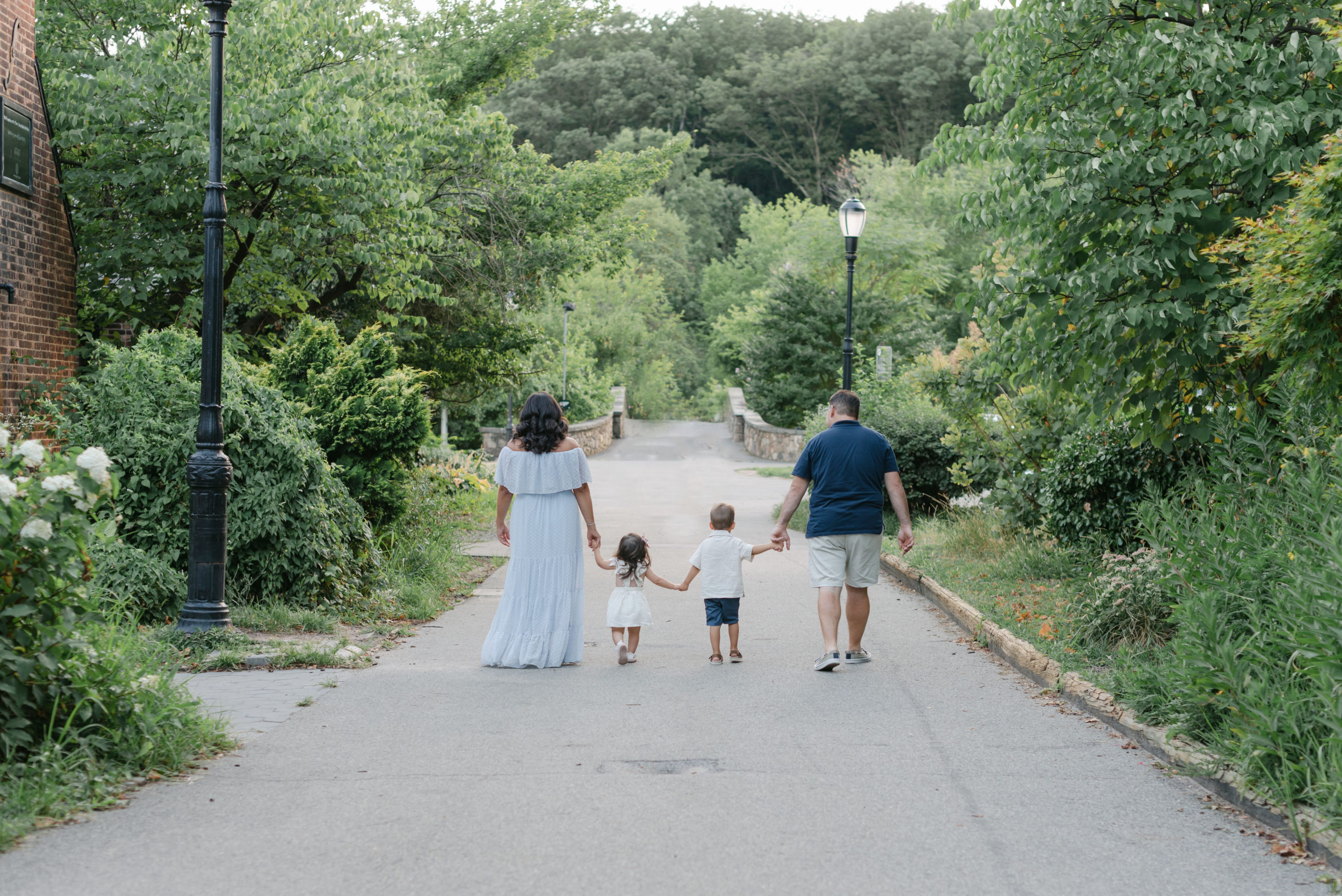 Family walking away